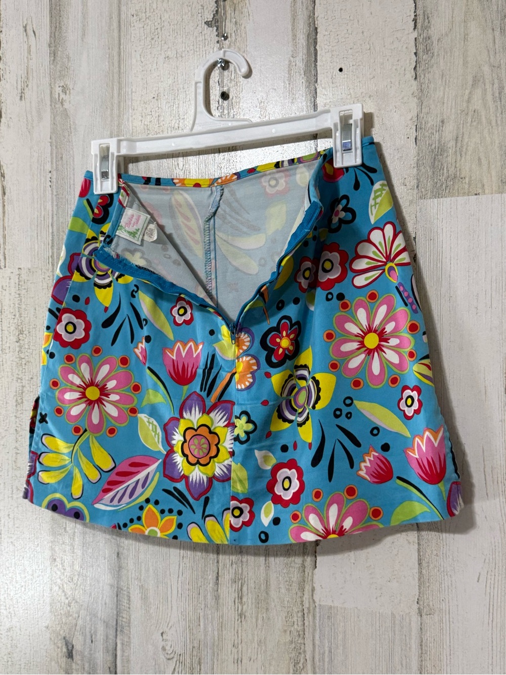 Bamboo Traders Bright Turquoise Floral Mini Skort - Picture 8 of 10